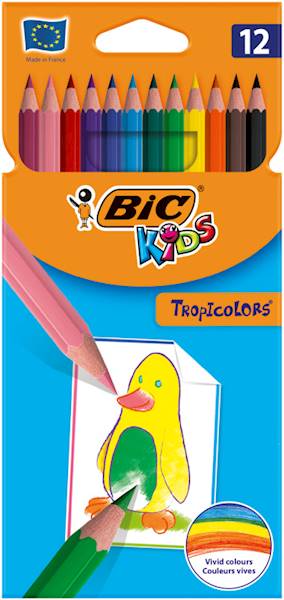 Kredki 12 kol BIC Tropicolor