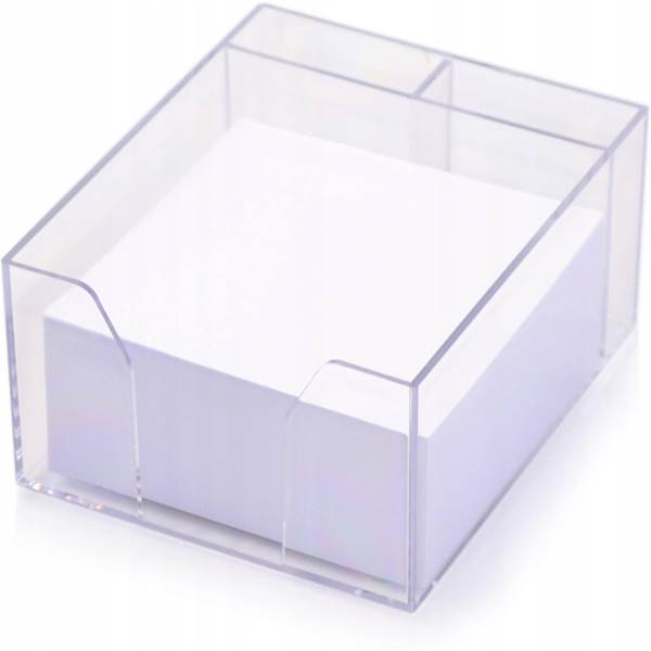 Pojemnik plast.8,5x8,5x 5cm pap.biały
