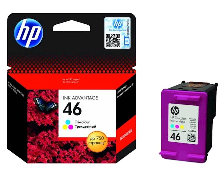 HP 46 kolor ~750str CZ638AE BFW