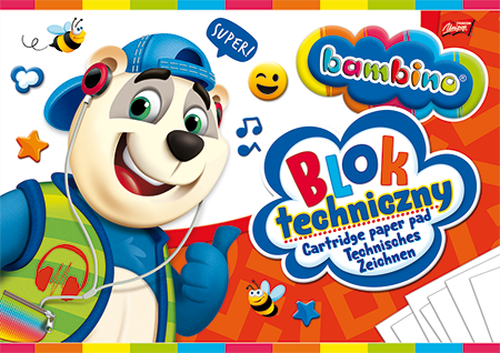 Blok techniczny A4 biały 190g/10k UNIPAP