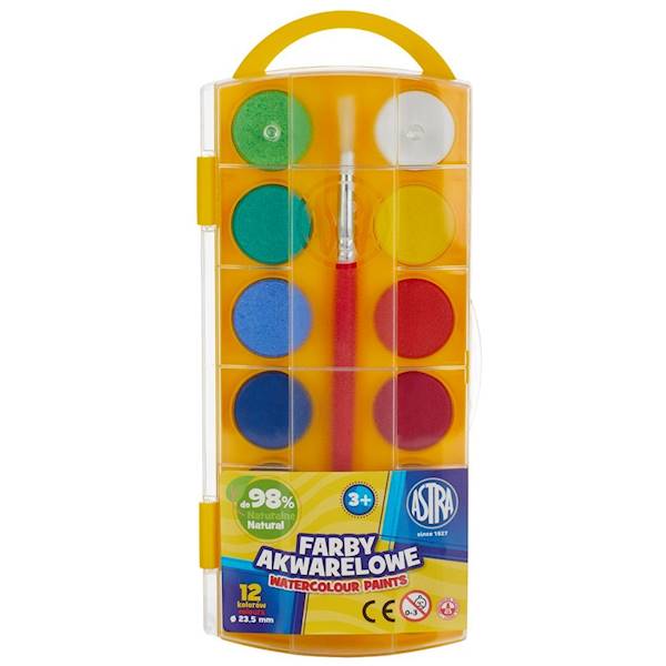 Farby akwarelowe 12 kol  ASTRA