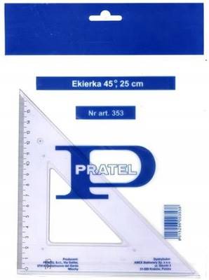 Ekierka równoramienna 16cm/45
