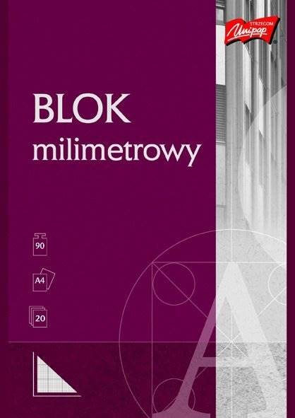Blok milimetrowy A4 90g/20k UNIPAP