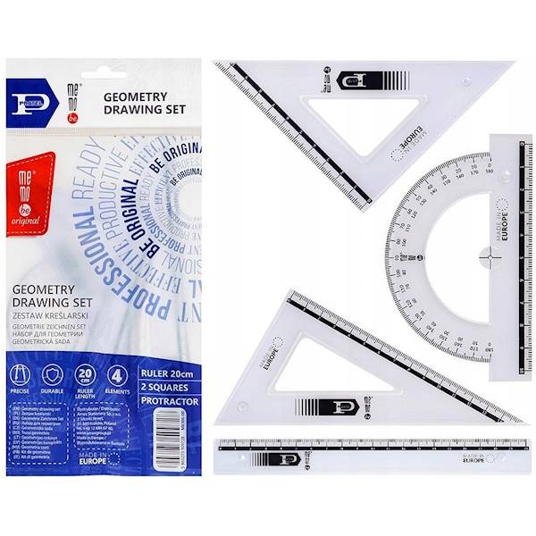Zestaw kreślarski 4szt 20cm