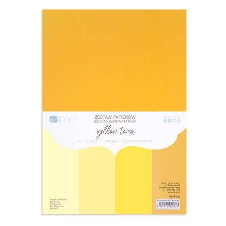 Papier A4 220g. 20ark. mix żółtych