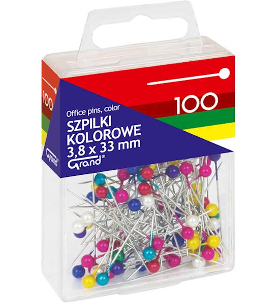 Szpilki kolorowe 3,8x33mm