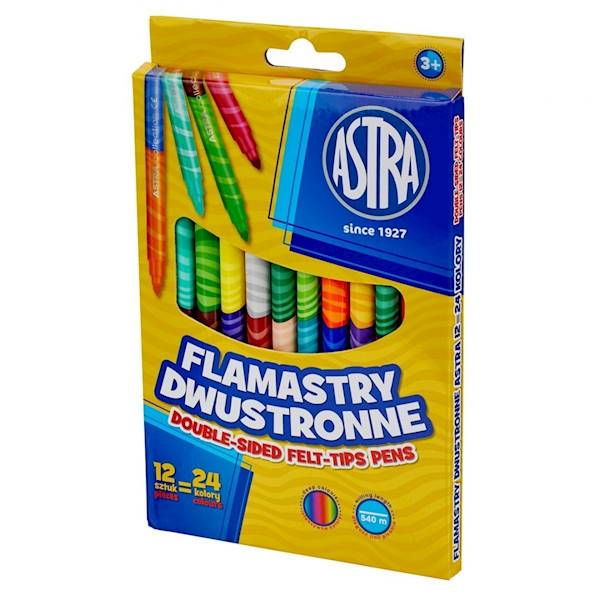 Flamastry dwustronne 12/24 ASTRA