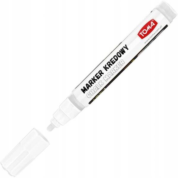 Marker kredowy TOMA biały końc. 4,5 mm