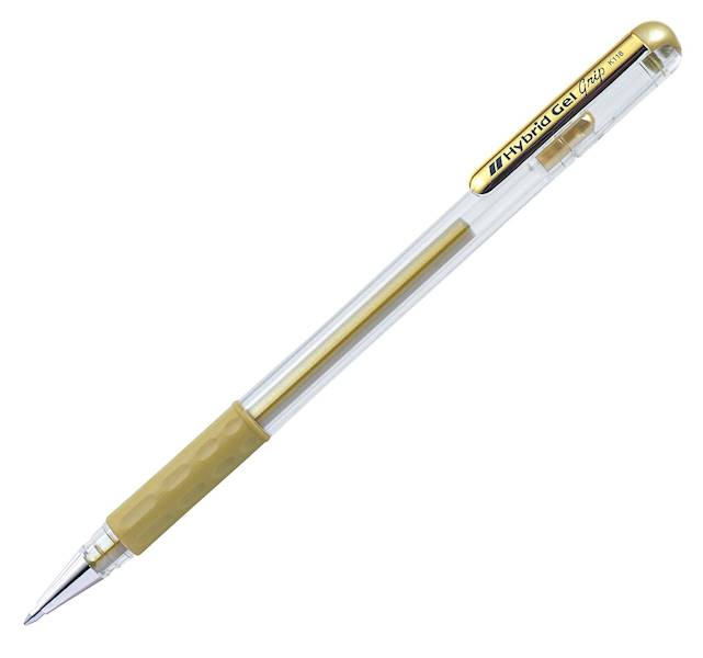 Cienkopis PENTEL K118 metalic złoty