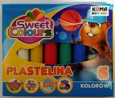 Plastelina    6 kol  KOMA PLAST