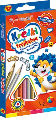 Kredki 12 kol BAMBINO trójkątne