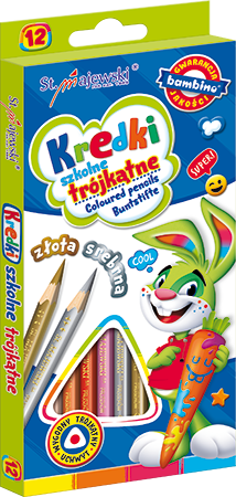 Kredki 12 kol BAMBINO trójkątne