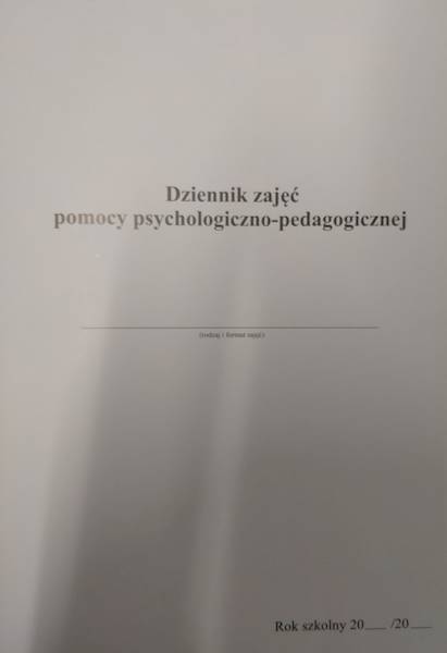 Dziennik zajęć pomocy psychologi.- pedagog. I/10B