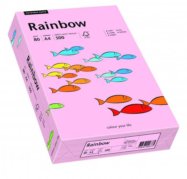 Papier  RAINBOW A4/ 80g (54) j. róż