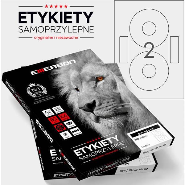 Etykiety Emerson na CD (100ark)
