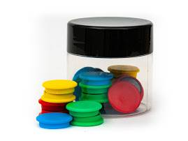 Magnesy 20mm 20szt.  mix kol. standard TRES