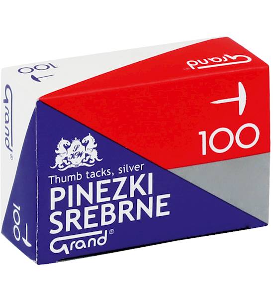 Pinezki srebrne 100szt