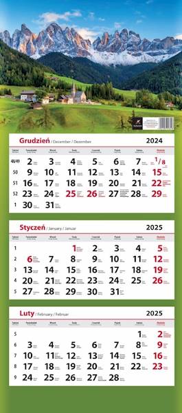 Kalendarz trójdzielny 