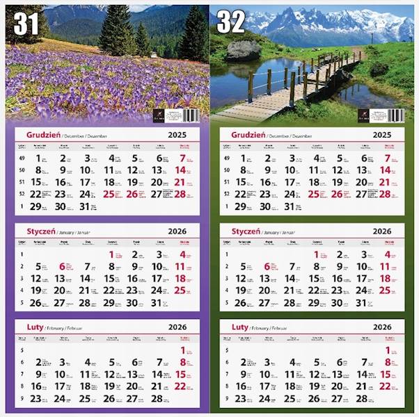 Kalendarz trójdzielny