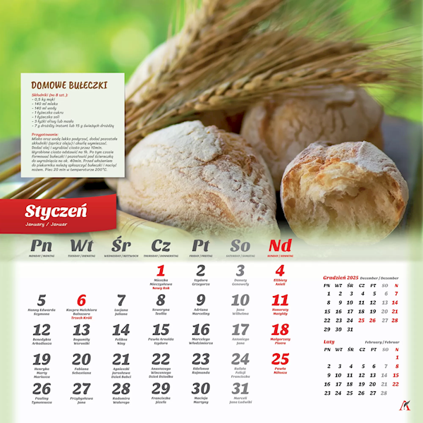 Kalendarz planszowy 33x33