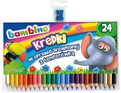 Kredki BAMBINO  24 kol grube drew.+ temperówka
