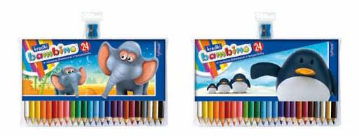 Kredki BAMBINO  24 kol grube drew.+ temperówka