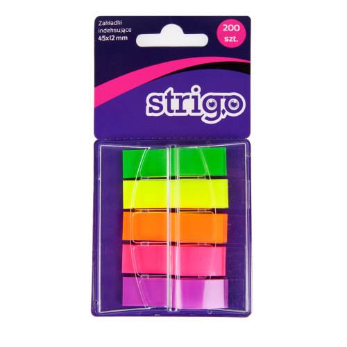 Zakładki indeksujące 45x12 5kol 200szt.  STRIGO