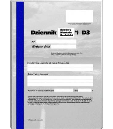 Dziennik budowy D3