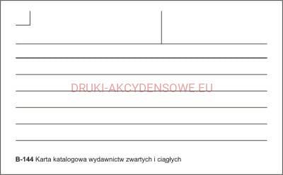 Karta katal wyd ciąg i zwartych Pu/B-144 (100szt)
