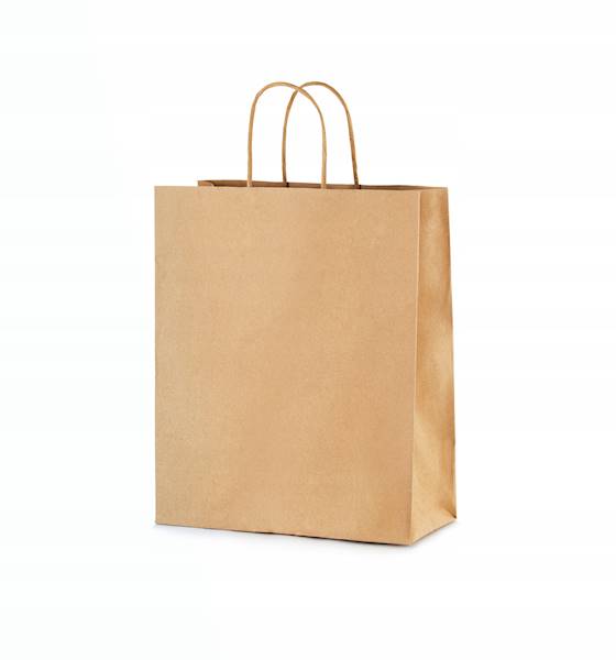 Torebka papierowa ECO szara 240x100x320mm