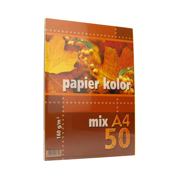 Papier ksero A4 160g. mix/kolor  50ark KRESKA