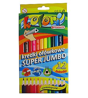 Kredki 12 kolorów JUMBO KOLORI Penmate