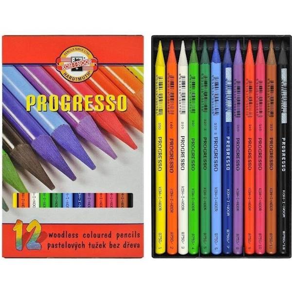 Kredki 12 kol. PROGRESSO KOH-I-NOOR