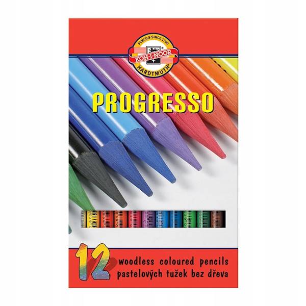 Kredki 12 kol. PROGRESSO KOH-I-NOOR