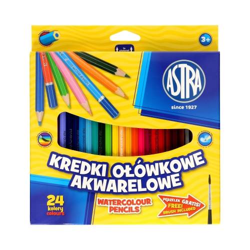 Kredki ASTRA 24 kol akwarelowe