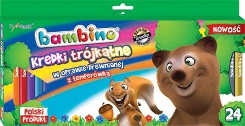 Kredki 24 kolory JUMBO BAMBINO Trójkątne 