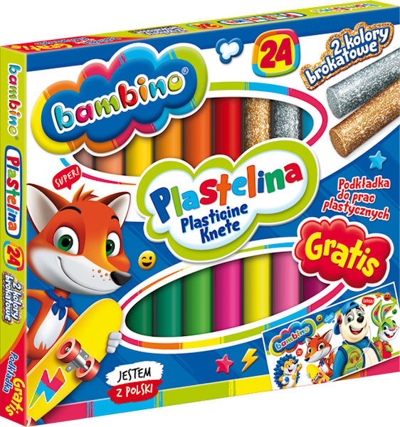 Plastelina 24 kol BAMBINO