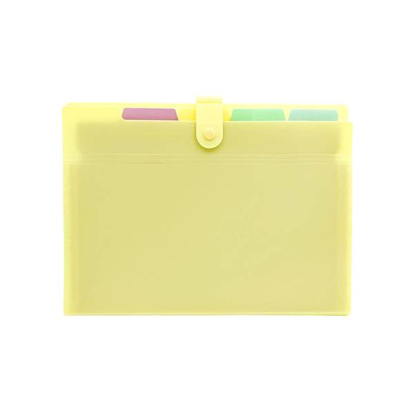 Teczka harmon  5 przegr żółta  pastel BIURFOL