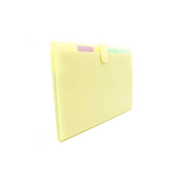 Teczka harmon  5 przegr żółta  pastel BIURFOL