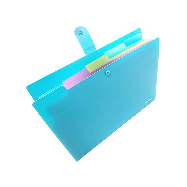 Teczka harmon  5 przegr niebieska  pastel BIURFOL