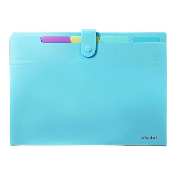 Teczka harmon  5 przegr niebieska  pastel BIURFOL