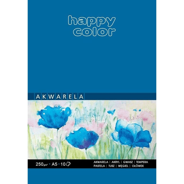 Blok do akwareli A5 250g/10k Happy Color