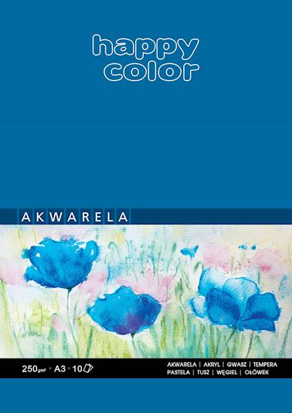 Blok do akwareli A3 250g/10k Happy Color