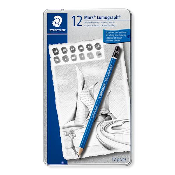 Ołówek techniczny STAEDTLER Lumograph zestaw 8B-2H
