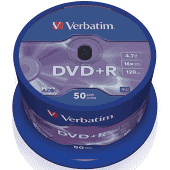 Verbatim DVD+R 16x 4.7GB/120min (50szt)