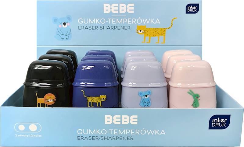 Temperówka z gumką 2 otwory