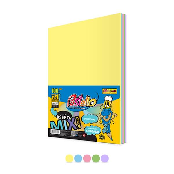 Papier ksero A4 160g. mix/kolor pastel.100ark.