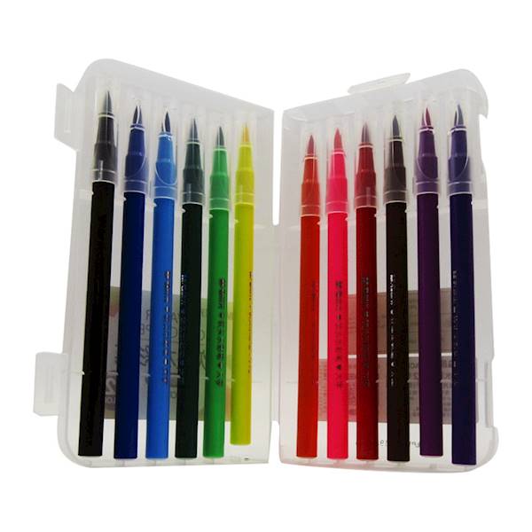 Mazaki artystyczne 12kol. BRUSH markers M&G