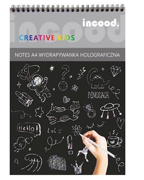 Wydrapywanka A4 holograficzna z rylcem