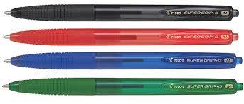 Długopis PILOT Super Grip G 0.7 pstryk. czarny